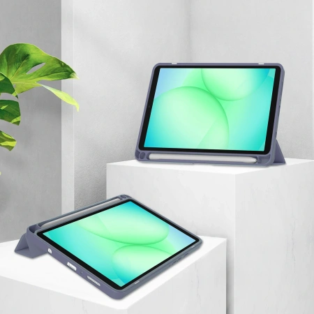 Etui z klapką Bizon Case Tab Clear Matt do Galaxy Tab A11 / A9, lawendowe