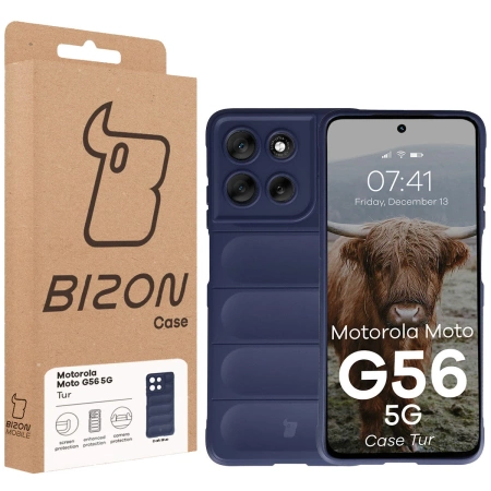 Pancerne etui Bizon Case Tur do Motorola Moto G56 5G, granatowe