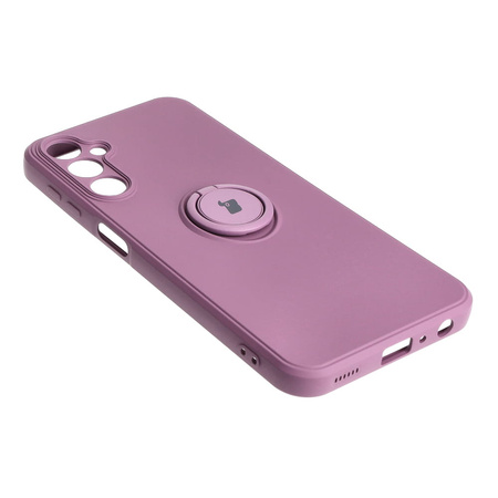 Etui Bizon Case Silicone Ring Sq do Galaxy A24, ciemnofioletowe