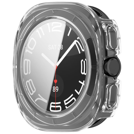 Etui ze szkłem do zegarka Bizon Case+Glass Watch do Galaxy Watch Ultra 2 / 1, przezroczyste