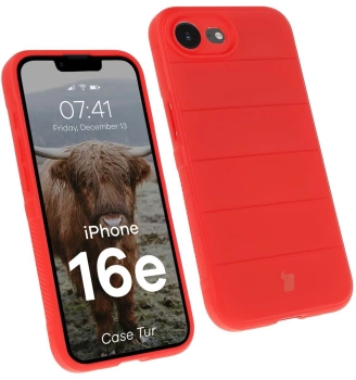 Pancerne etui Bizon Case Tur do iPhone 16e, czerwone