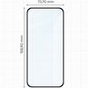 Szkło hartowane Bizon Glass Edge 3D do Honor Magic7 Pro, czarna ramka
