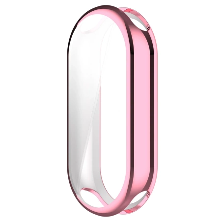 Etui z osłoną ekranu Bizon Case Watch Felipe do Xiaomi Smart Band 10, różowe