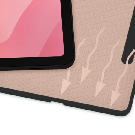 Etui z klapką Bizon Case Tab Lizard do Galaxy Tab S11 Ultra, różowozłote