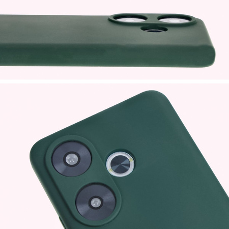 Silikonowe etui Bizon Soft Case do Xiaomi Poco F6, ciemnozielone