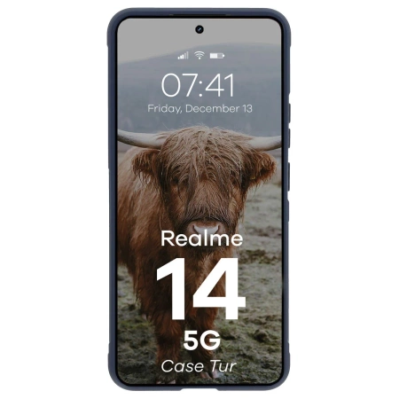 Pancerne etui Bizon Case Tur do Realme 14 5G, granatowe