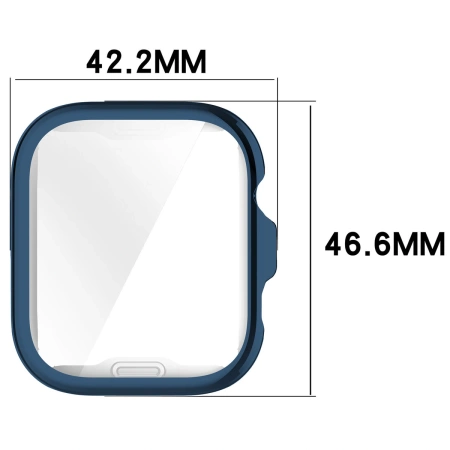 Etui z osłoną ekranu Bizon Case Watch Felipe do Huawei Watch Fit 4 Pro, niebieskie