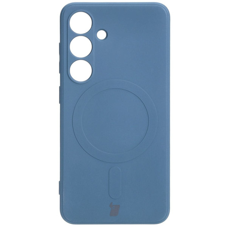 Etui Bizon Case Silicone Magnetic Sq do Galaxy S24, granatowe