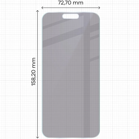 Prywatyzujące szkło hybrydowe Bizon Glass Mule Shadow do iPhone 16 Pro Max, matowe
