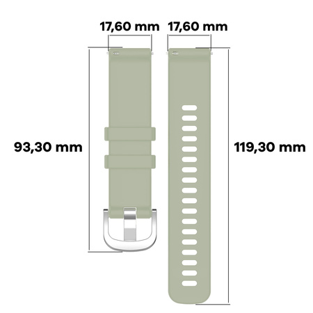 Pasek silikonowy do smartwatcha, Bizon Strap Watch Silicone Pro T, Quick Release 18 mm, turkusowy