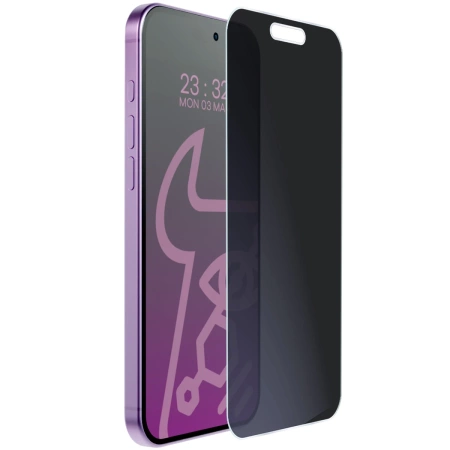 Prywatyzujące szkło hybrydowe Bizon Glass Mule Shadow do iPhone 17, matowe