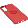 Etui Bizon Case Silicone Ring do Galaxy S22, ciemny róż