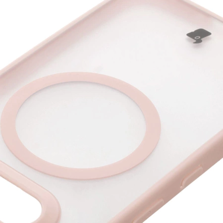 Etui z pierścieniem magnetycznym Bizon Case MatteO do Nothing Phone (3a), przydymione-różowe