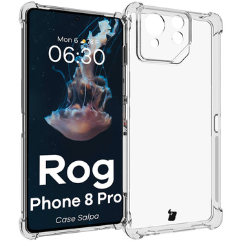 Elastyczne etui Bizon Case Salpa do Asus ROG Phone 8 Pro, przezroczyste