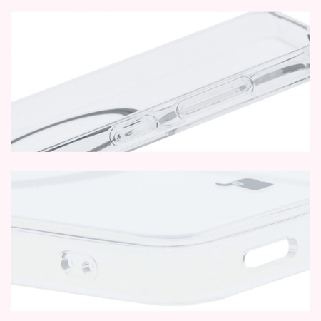 Etui z pierścieniem magnetycznym Bizon Case CrystalO do Galaxy S25, przezroczyste