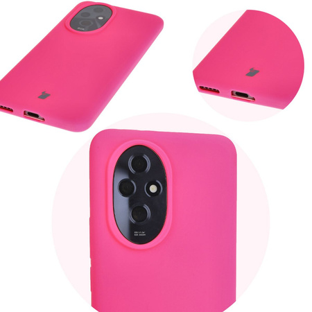 Silikonowe etui Bizon Soft Case do Honor 200, neonowo-różowe