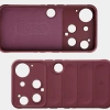 Pancerne etui Bizon Case Tur do Nothing Phone (3), burgundowe