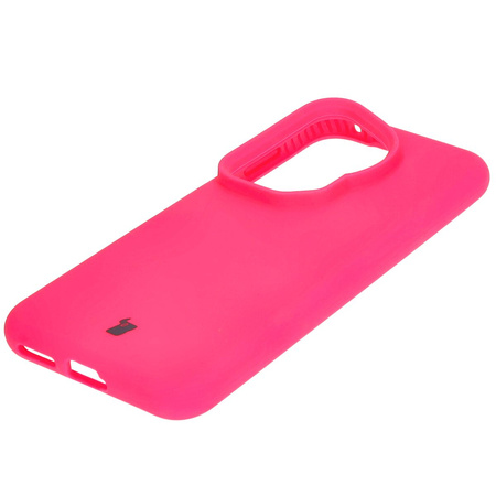 Silikonowe etui Bizon Soft Case do Huawei Pura 70 Ultra, neonowo-różowe