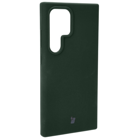Silikonowe etui Bizon Soft Case do Galaxy S24 Ultra, ciemnozielone