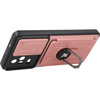 Etui Bizon Case Camshield Card Slot Ring do Xiaomi Poco F4 5G, jasnoróżowe