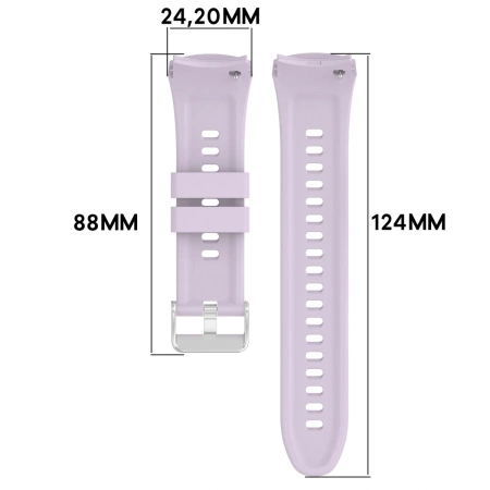 Silikonowy pasek Bizon Strap Watch Silicone T do Huawei Watch 5 46 mm, fioletowy