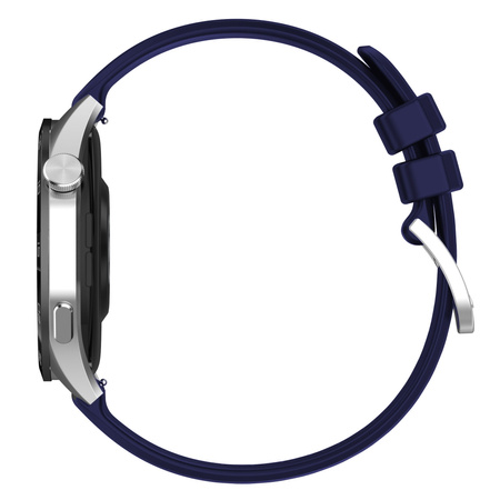 Pasek silikonowy do smartwatcha, Bizon Strap Watch Silicone Pro T, Quick Release 22 mm, granatowy