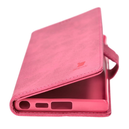 Etui Bizon Case Wallet do Samsung Galaxy S23 Ultra, różowe