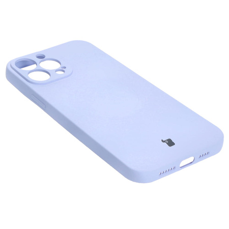 Etui silikonowe z pierścieniem magnetycznym Bizon Case Silicone Magnetic do iPhone 13 Pro Max, jasnofioletowe