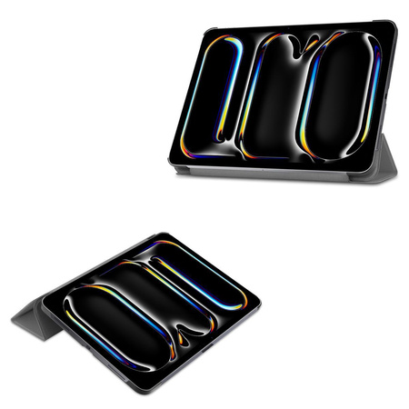 Etui Bizon Case Tab Croc do iPad Pro 11" 2025 / 2024, szare