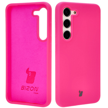 Silikonowe etui Bizon Soft Case do Galaxy S23, neonowo-różowe