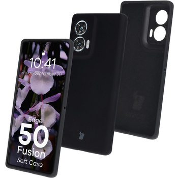 Silikonowe etui Bizon Soft Case do Motorola Edge 50 Fusion, czarne