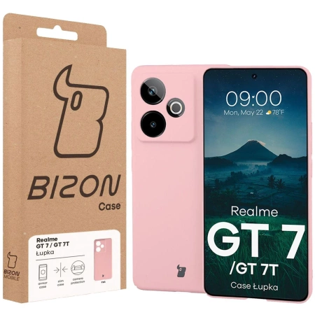 Etui Bizon Case Łupka do Realme GT 7 / 7T, różowe