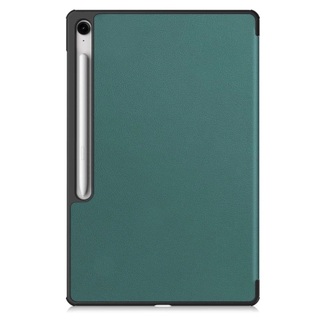 Etui z klapką Bizon Case Tab Croc do Galaxy Tab S10 FE Plus, ciemnozielone