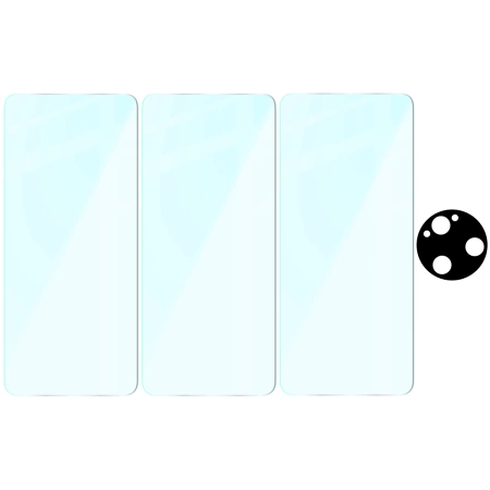 3x Szkło + szybka na aparat Bizon Clear 2 Pack do Xiaomi Poco F7 Ultra