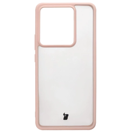 Etui Bizon Case Angelo do Realme GT 7 / 7T, półprzezroczyste z różową ramką