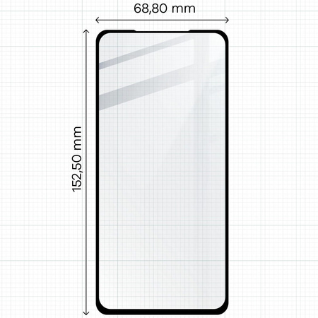 Szkło hartowane Bizon Glass Edge - 2 sztuki + ochrona na obiektyw, Google Pixel 6, czarne