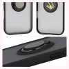 Etui z uchwytem na palec Bizon Case Hybrid Ring do iPhone Air, przydymione z czarną ramką