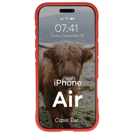 Pancerne etui Bizon Case Tur do iPhone Air, czerwone