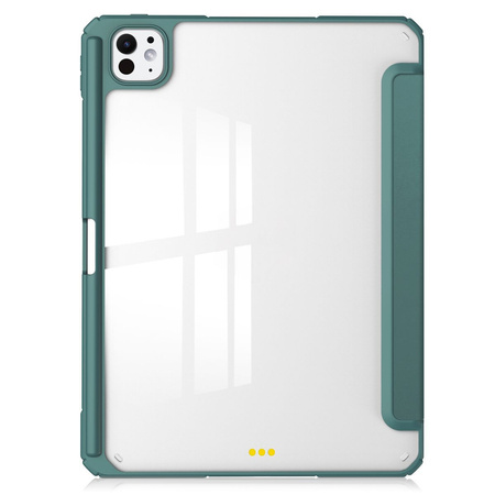 Etui Bizon Case Tab Clear Matt do iPad Pro 13" 2025 / 2024, ciemnozielone