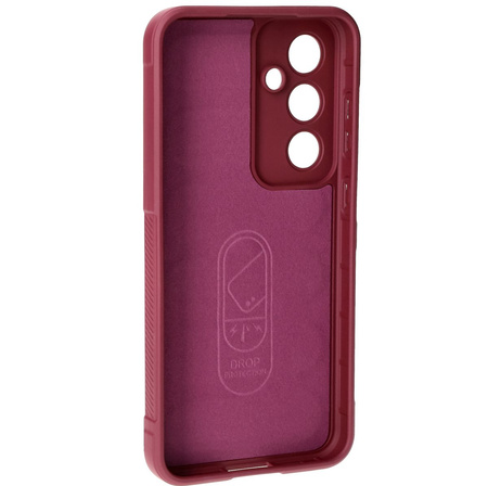 Pancerne etui Bizon Case Tur do Galaxy S24 FE, burgundowe