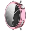 Etui z osłoną ekranu Bizon Case Watch Felipe do Xiaomi Watch S4 41 mm, różowe