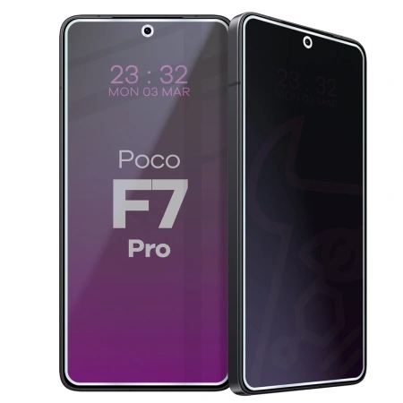 Prywatyzujące szkło hybrydowe Bizon Glass Mule Shadow do Xiaomi POCO F7 Pro, matowe