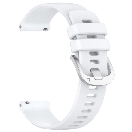 Pasek silikonowy do smartwatcha, Bizon Strap Watch Silicone Pro T, Quick Release 20 mm, biały