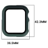 Etui ze szkłem do zegarka Bizon Case+Glass Watch do Apple Watch SE 3 / SE 2 / SE / 6 / 5 / 4 (40 mm), matowe ciemnozielone