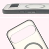 Etui z pierścieniem magnetycznym Bizon Case MatteO do Pixel 10 Pro XL, przydymione-szare