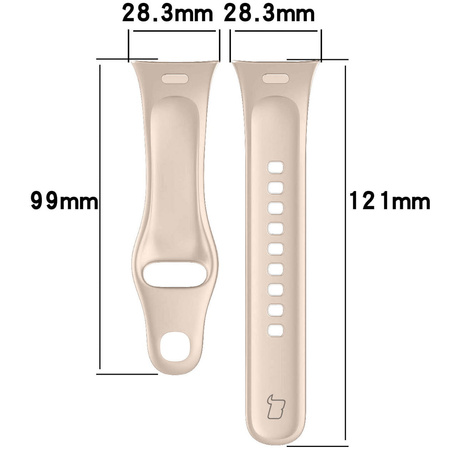 Pasek Bizon Strap Watch Dots do Xiaomi Redmi Watch 3, beżowy