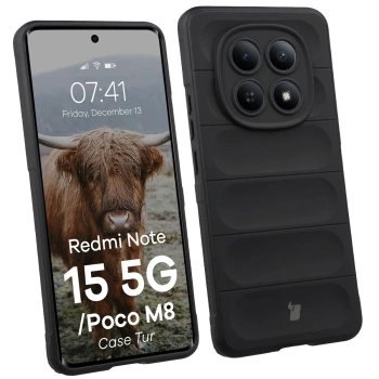 Pancerne etui Bizon Case Tur do Xiaomi Redmi Note 15 5G / POCO M8 5G, czarne
