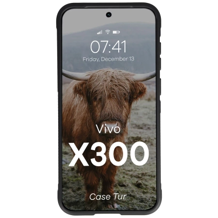 Pancerne etui Bizon Case Tur do Vivo X300, czarne