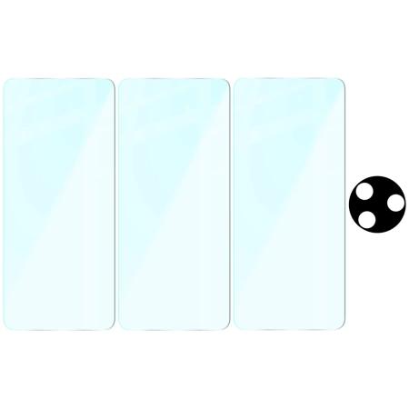3x Szkło + szybka na aparat Bizon Clear 2 Pack do Xiaomi Poco F7 Pro