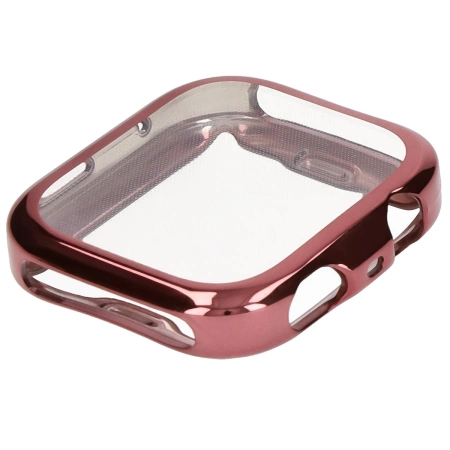 Etui z osłoną ekranu Bizon Case Watch Felipe do Huawei Watch Fit 4 Pro, różowe